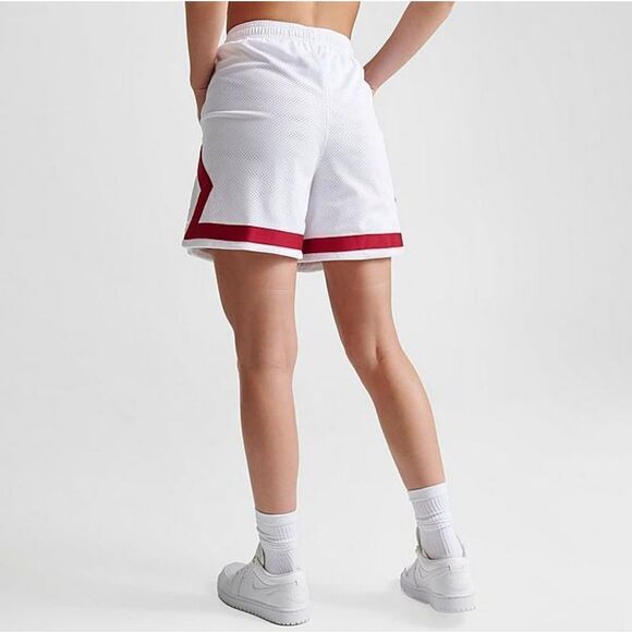 Jordan Heritage Diamond Basketball Shorts White Red DO5032-100 Women's Large L - Picture 10 of 15